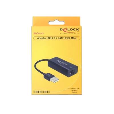 Kép 2/2 - DeLock USB 2.0 > LAN 10/100 Mbps adapter
