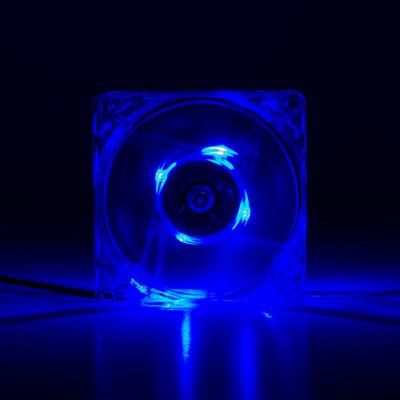 Kép 6/6 - Logilink FAN102 8cm cooler Acryl with Blue LED