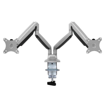 Kép 3/6 - Logilink BP0043 Dual Alumium Monitor Desk Mount Tilt Silver