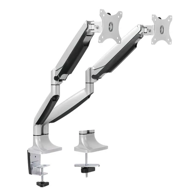 Kép 4/6 - Logilink BP0043 Dual Alumium Monitor Desk Mount Tilt Silver