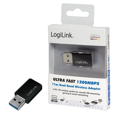 Kép 5/5 - Logilink WL0243 Wireless Ultra Fast 1200 Mbps 11ac Dual Band adapter