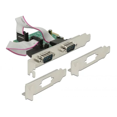 DeLock PCI Express Card to 2x Serial RS-232 high speed 921K with voltage supply