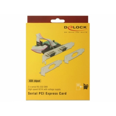 Kép 6/6 - DeLock PCI Express Card to 2x Serial RS-232 high speed 921K with voltage supply