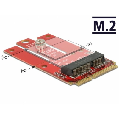 Kép 1/5 - DeLock Adapter Mini PCIe > M.2 Key E slot