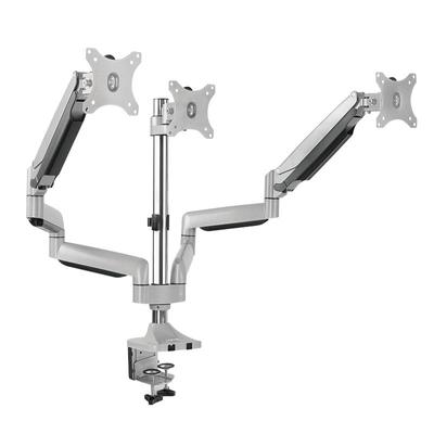 Kép 2/8 - Logilink BP0052 Triple Alumium Monitor Desk Mount Tilt Silver