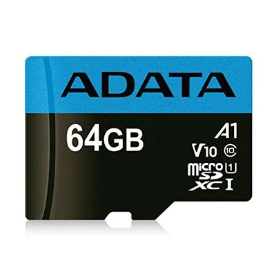 Kép 2/5 - A-Data 64GB microSDXC Premier Class 10 UHS-I V10 A1 + adapterrel