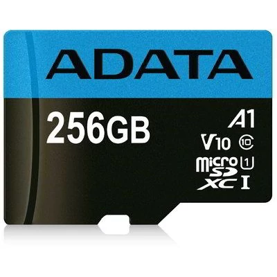 Kép 2/4 - A-Data 256GB microSDXC Premier UHS-I Class10 V10 A1 + adapterrel