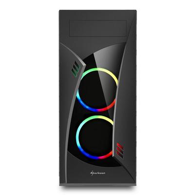 Kép 2/6 - Sharkoon Night Shark RGB Window Black