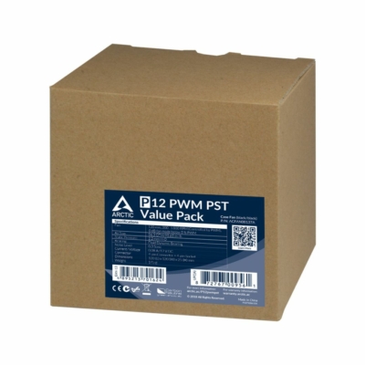 Kép 6/6 - Arctic P12 PWM PST Value Pack (Black/Black)
