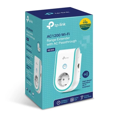Kép 4/4 - TP-Link RE365 AC1200 Wi-Fi with AC Passthrough Range Extender fehér