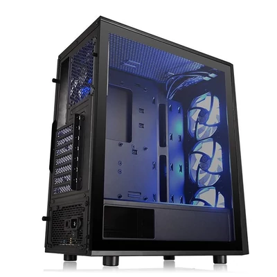 Kép 8/8 - Thermaltake Versa J24 Tempered Glass RGB Edition Black