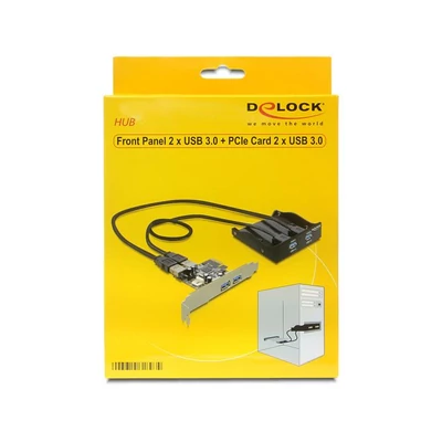 Kép 4/4 - DeLock Front Panel 2xUSB 3.0 + PCI Express Card 2x USB 3.0