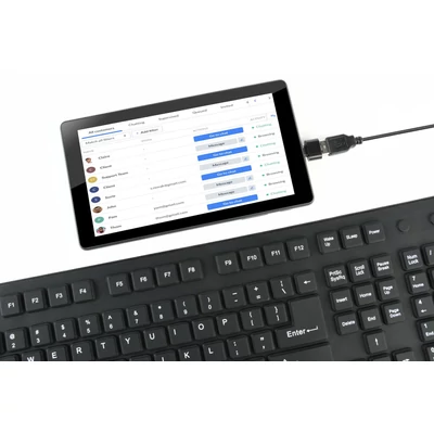 Kép 5/6 - Gembird KB-109F-B Flexible Keyboard & OTG adapter Black US