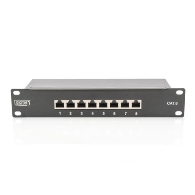 Kép 2/6 - Digitus 8-port patch panel 1U fekete