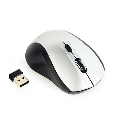 Kép 2/3 - Gembird MUSW-4B-02-BS Wireless optical mouse Black/Silver