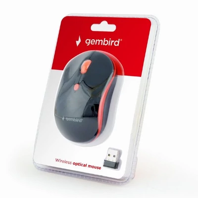 Kép 3/3 - Gembird MUSW-4B-03-R Wireless optical mouse Black/Red