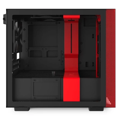 Kép 8/8 - NZXT H210 Tempered Glass Matte Black/Red
