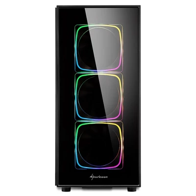 Kép 2/7 - Sharkoon TG6 RGB Tempered Glass Black