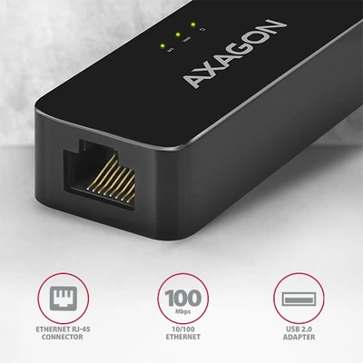 Kép 3/9 - AXAGON ADE-XR 10/100 ethernet USB2.0 adapter