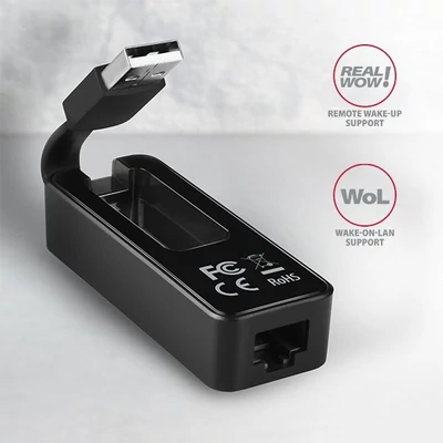 Kép 4/9 - AXAGON ADE-XR 10/100 ethernet USB2.0 adapter