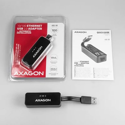 Kép 8/9 - AXAGON ADE-XR 10/100 ethernet USB2.0 adapter