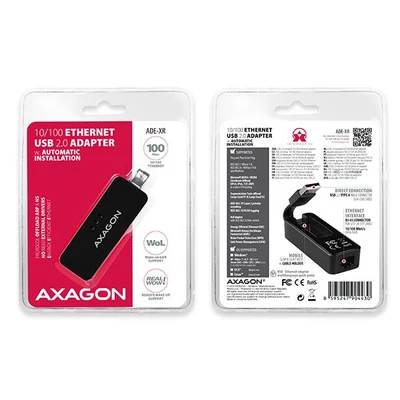 Kép 9/9 - AXAGON ADE-XR 10/100 ethernet USB2.0 adapter