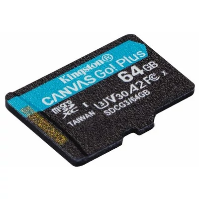 Kép 2/4 - Kingston 64GB microSDXC Canvas Go! Plus Class 10 170R A2 U3 V30 Card adapter nélkül