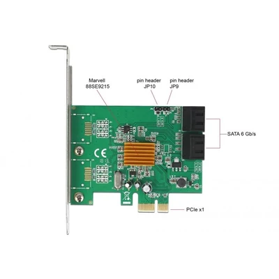 Kép 2/7 - DeLock 4 port SATA PCI Express Card