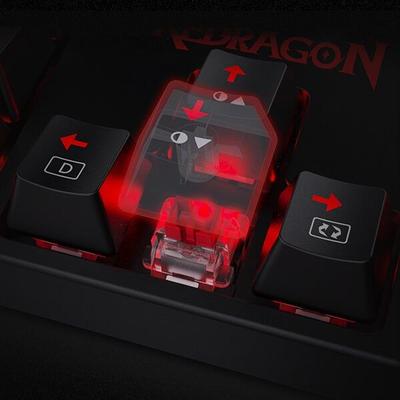 Kép 6/10 - Redragon Surara Pro Red LED Backlight Mechanical Gaming Keyboard with Ultra-Fast V-Optical Brown Swi