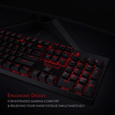 Kép 7/10 - Redragon Surara Pro Red LED Backlight Mechanical Gaming Keyboard with Ultra-Fast V-Optical Blue Swit