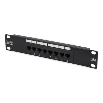 Digitus 8-port patch panel 1U fekete