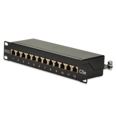 Digitus 12-port patch panel 1U fekete