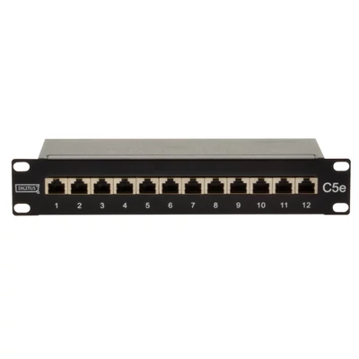 Kép 5/6 - Digitus 12-port patch panel 1U fekete