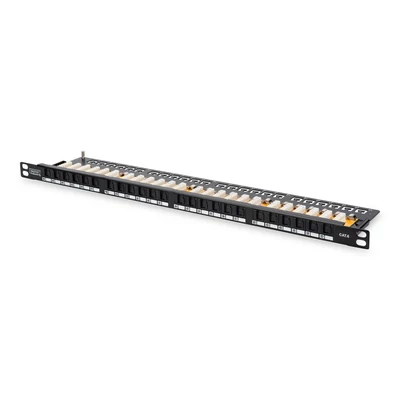 Digitus 24-port patch panel 0,5U fekete