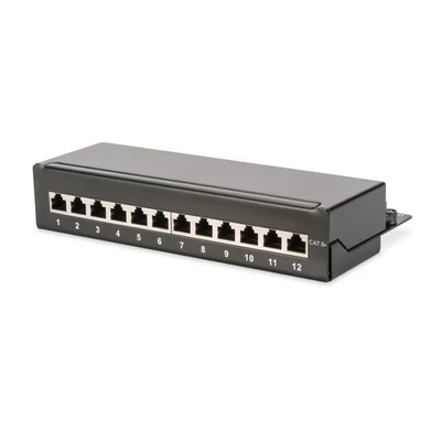 Digitus 12-port patch panel 1U fekete