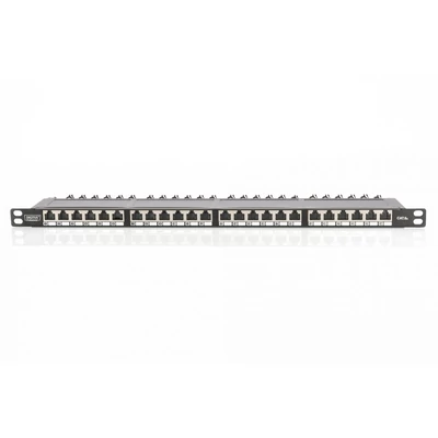 Digitus 24-port patch panel 0,5U fekete