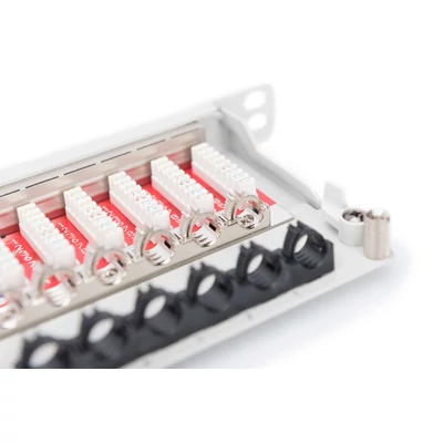 Kép 2/5 - Digitus 24-port patch panel 0,5U szürke