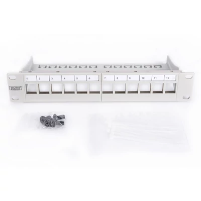 Kép 9/9 - Digitus 12-port patch panel 1U szürke