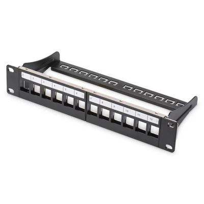 Digitus 12-port patch panel 1U fekete
