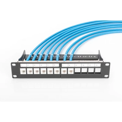 Kép 4/5 - Digitus 12-port patch panel 1U fekete