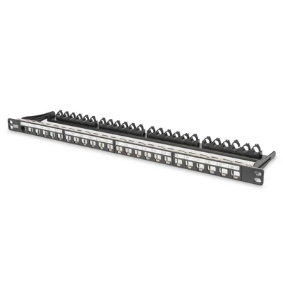Digitus 24-port patch panel 0,5U fekete