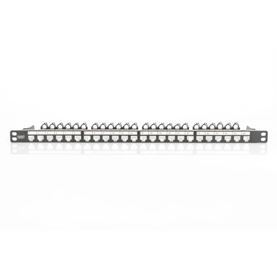 Kép 2/3 - Digitus 24-port patch panel 0,5U fekete