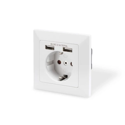 Digitus DA-70613 csatlakozóaljzat 2x USB White