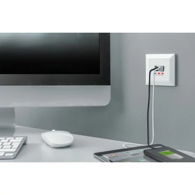 Kép 5/7 - Digitus DA-70618 csatlakozóaljzat 2 x USB A + 1 x USB C White