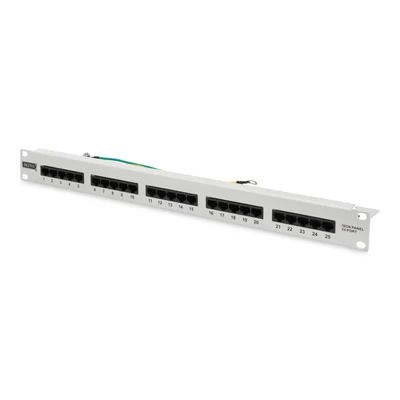 Digitus 25-port patch panel 1U szürke