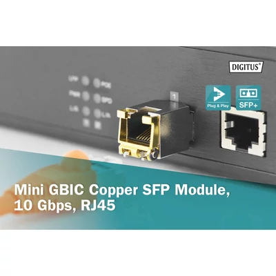 Kép 9/9 - Digitus DN-81210 halózati adó-vevő modul Réz 10000 Mbit/s SFP