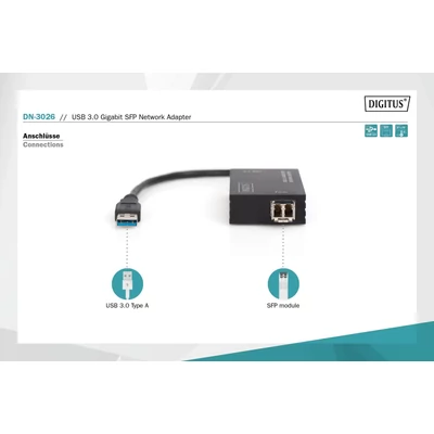 Kép 8/9 - Digitus DN-3026 csatlakozókártya/illesztő Black