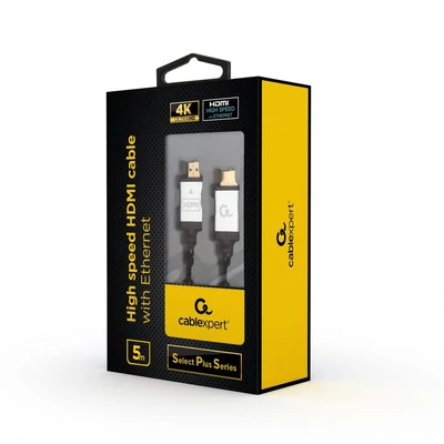 Kép 3/3 - Gembird CCB-HDMIL-5M High speed HDMI with Ethernet Select Plus Series cable 5m Black/Grey