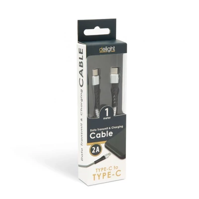 Kép 3/3 - Delight Type-C - Type-C Adatkábel 1m White