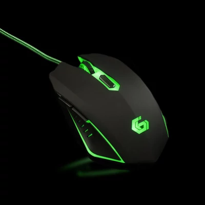 Kép 3/4 - Gembird MUSG-001-G Gamer Black/Green